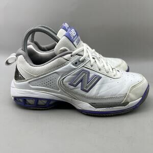 New Balance 806 Tennis Shoes Women Size 6.5 EE Wide White Purple Comfort Sneaker